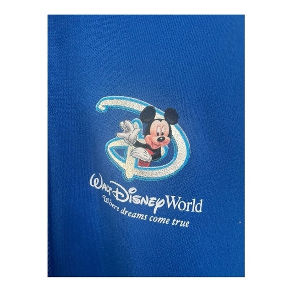 Walt Disney World Blue Hoodie jacket Mickey and friends Where Dream Come True - Picture 5 of 14